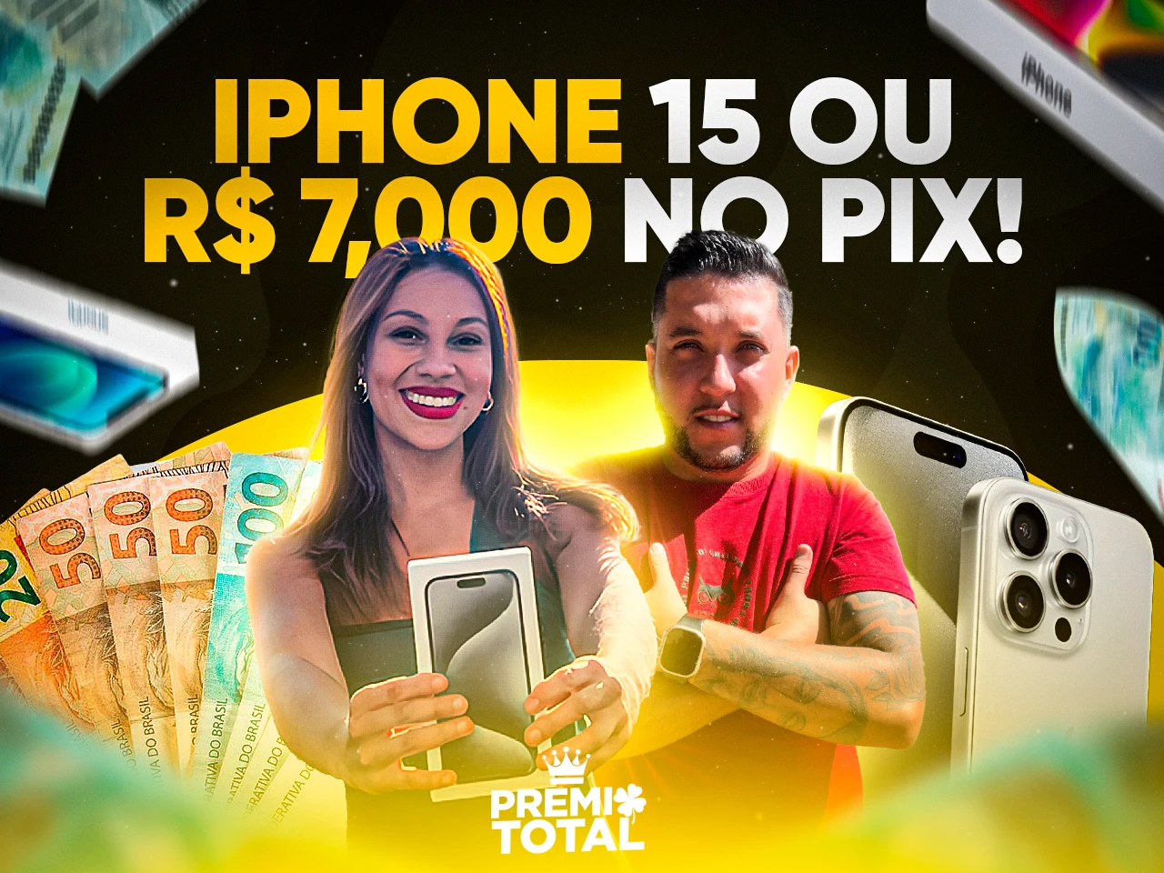 Iphone 15 Pro ou R$7.000 no Pix!