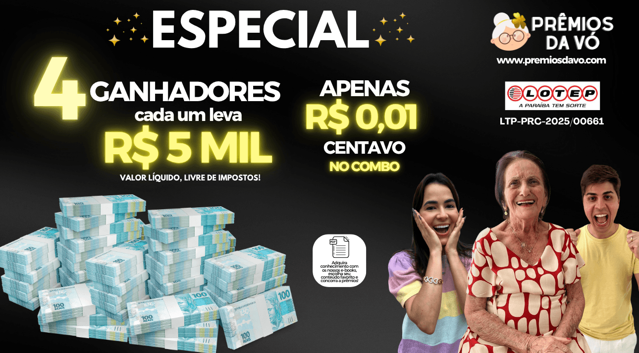 4 GANHADORES DE R$ 5 MIL REAIS 😱 POR R$ 0,01 CENTAVO NO COMBO