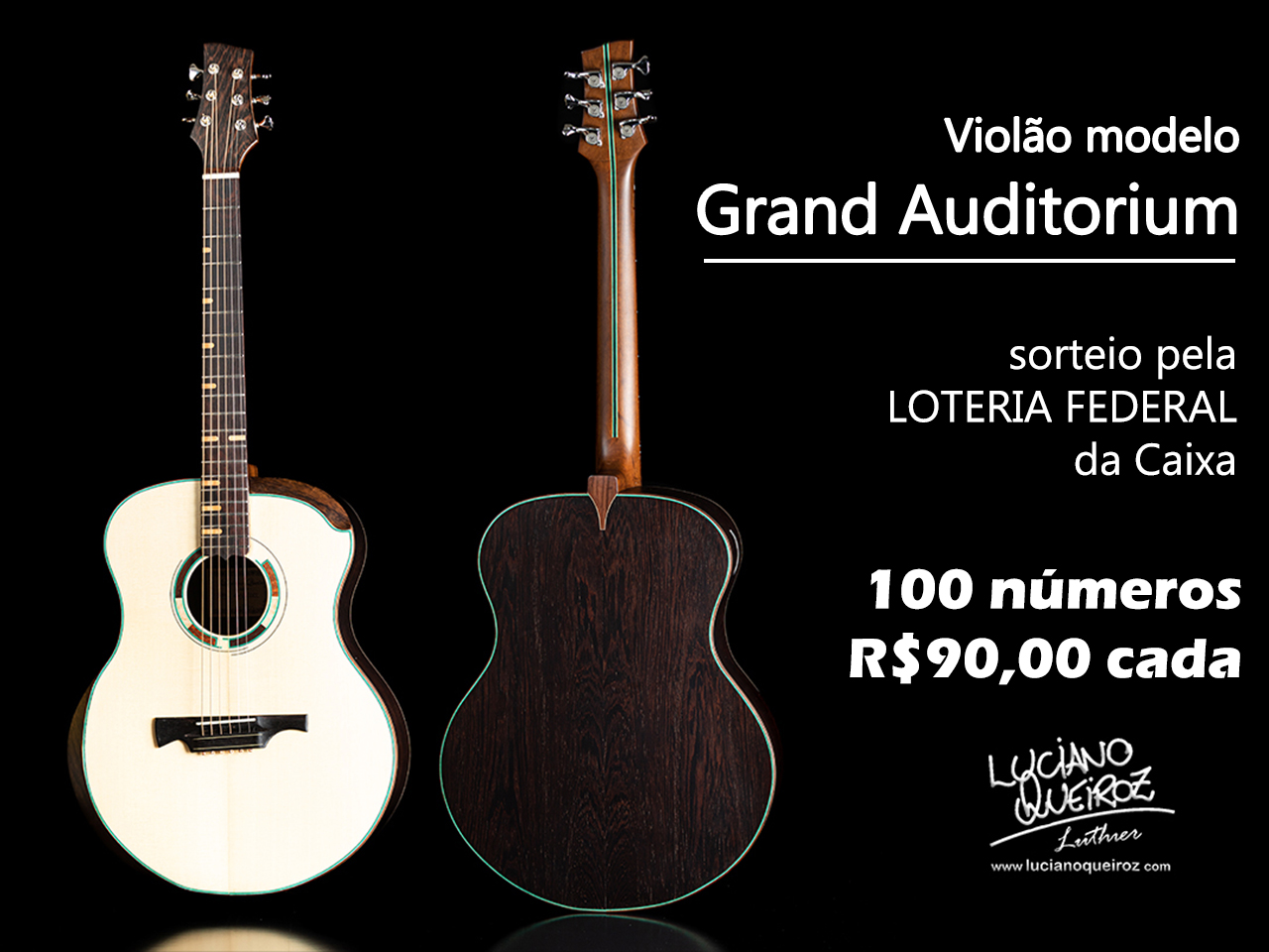 Violão Grand Auditorium - Luthier Luciano Queiroz