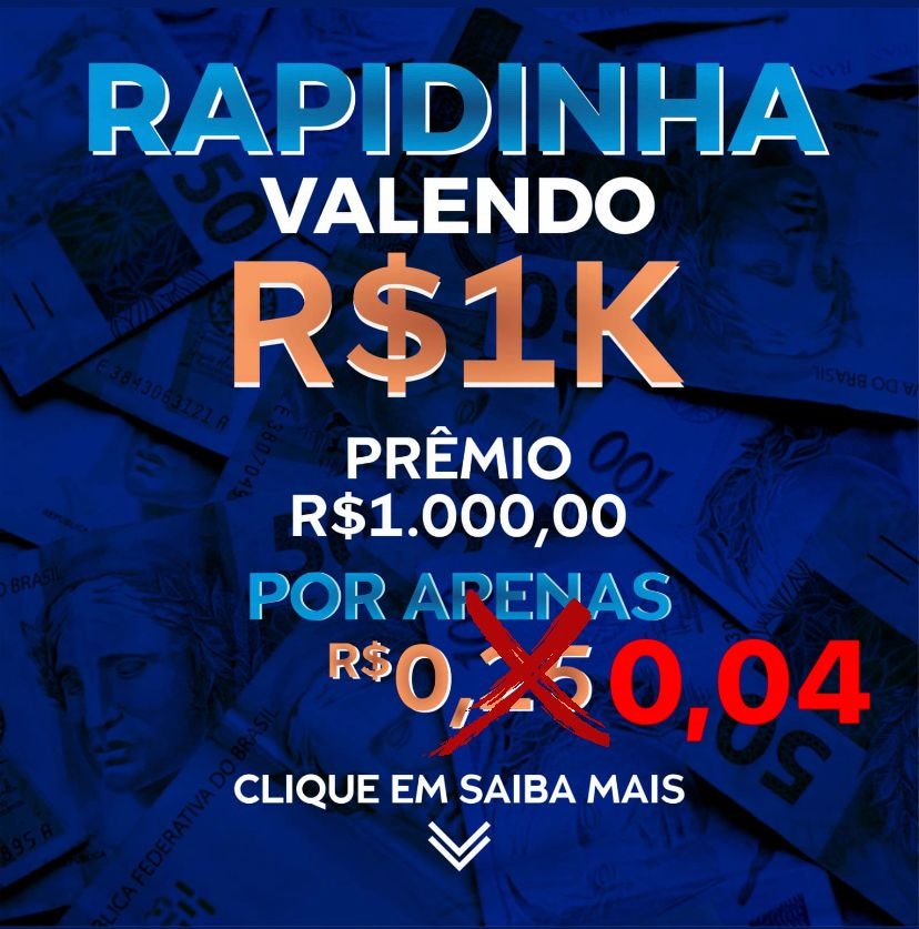 1º RAPIDINHA DO PIX VALENDO 1.000,00 MIL!!