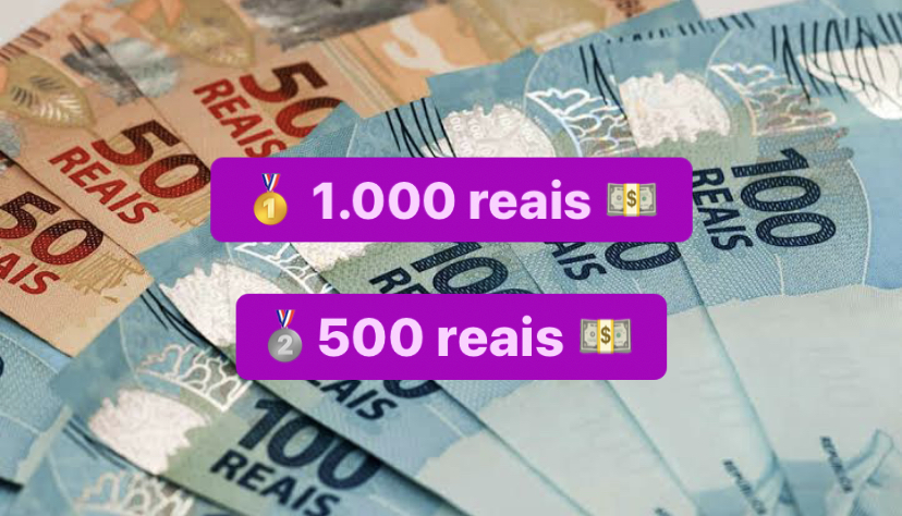 🥇 ganha 1.000 reais 💵 🥈 ganha 500 reais 💵 300 reais pro maior comprador 🔥