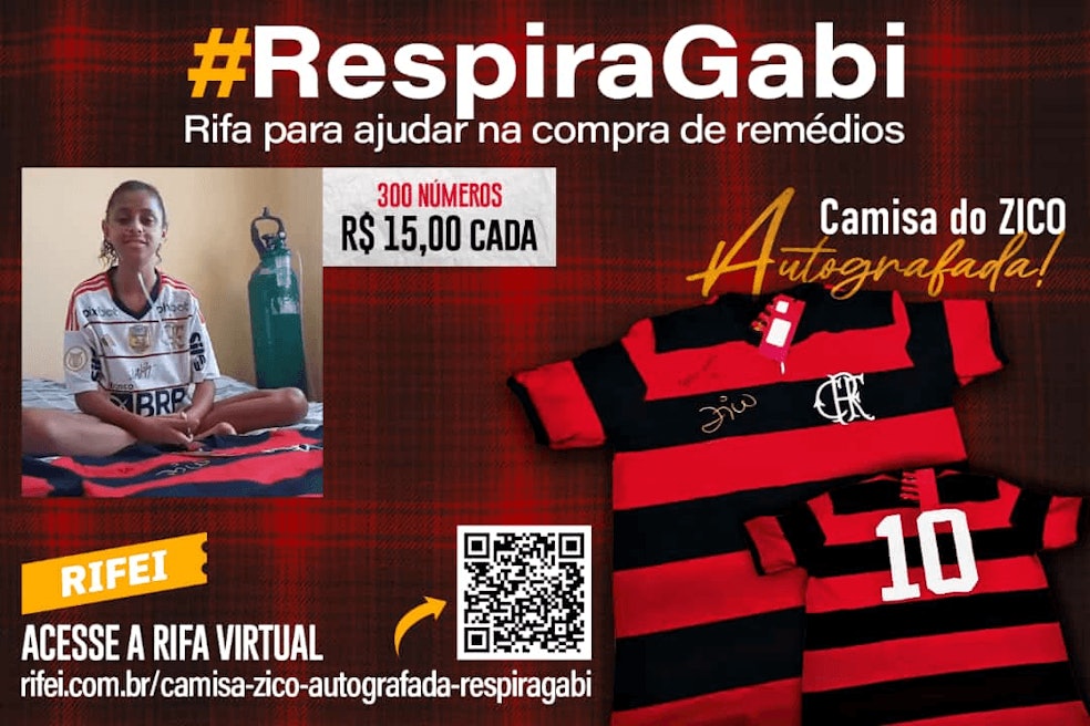 Camisa Zico Autografada #RESPIRAGABI