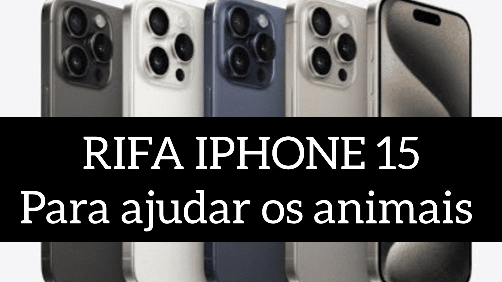 Rifa iPhone 15 para ajudar os animais