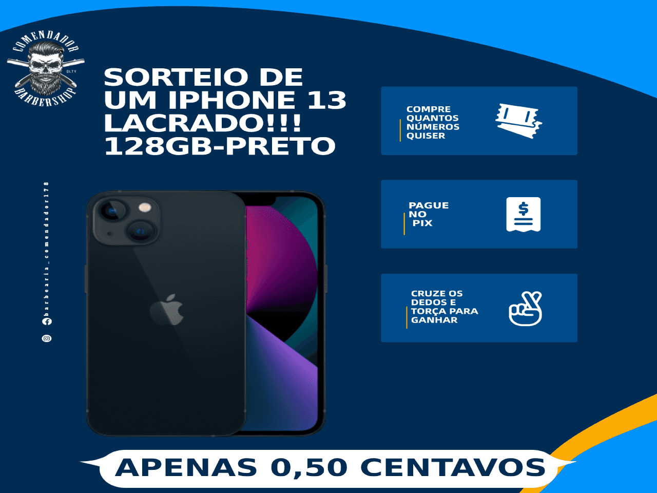 IPHONE 13 LACRADO 1 ANO DE GARANTIA DA APPLE