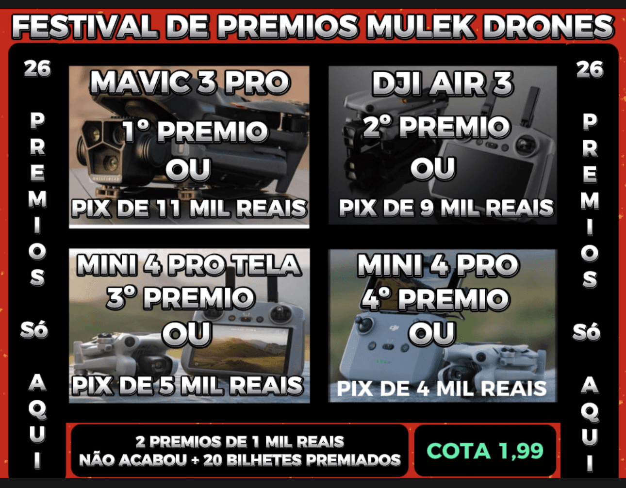 FESTIVAL MULEK DRONES  6  SUPER PREMIOS , Acesso ao grupo so para participantes