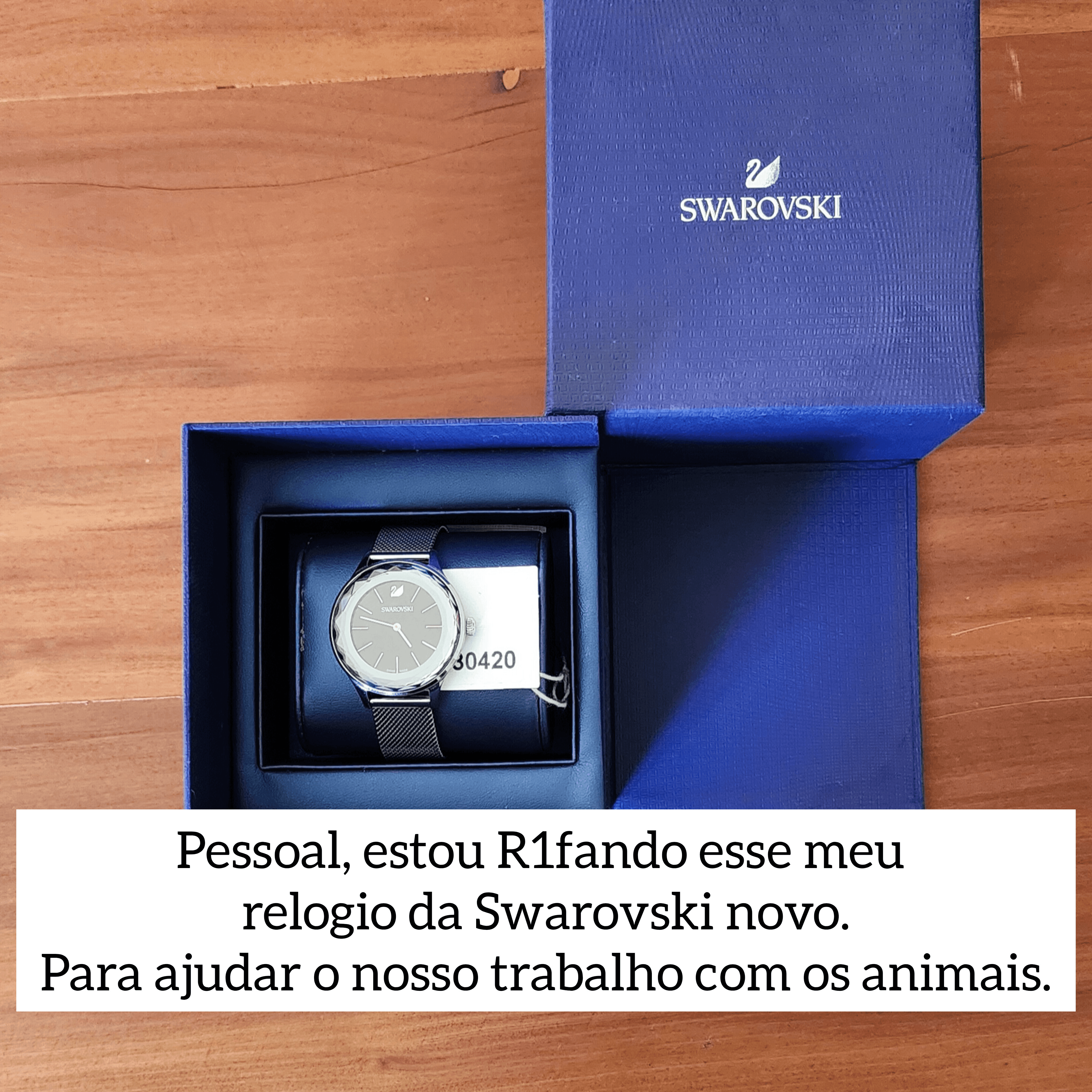 Relogio Swarovski para ajudar os animais