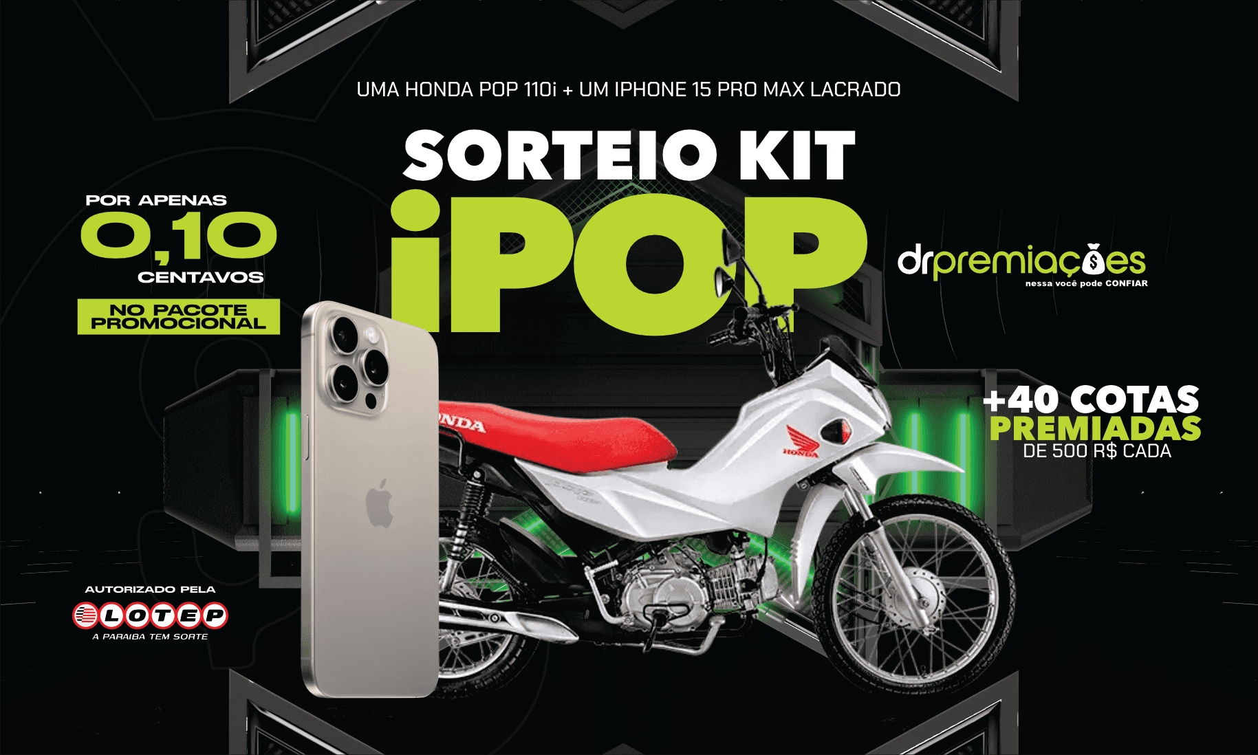 KIT iPOP - 1 POP 2024 ZERO KM + 1 iPHONE 15 PRO MAX