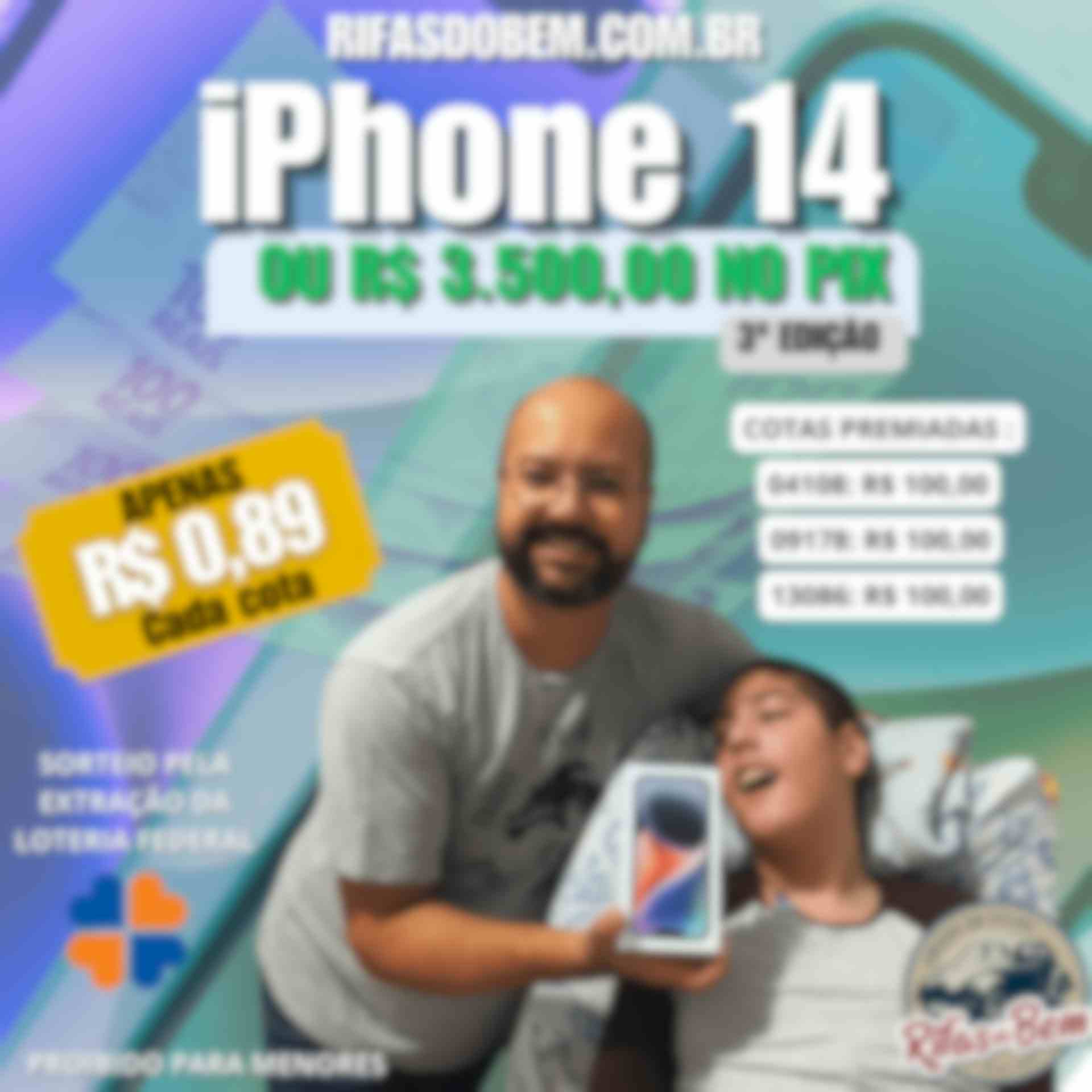 iPhone 14 Blue 128gb ou R$ 3.500,00