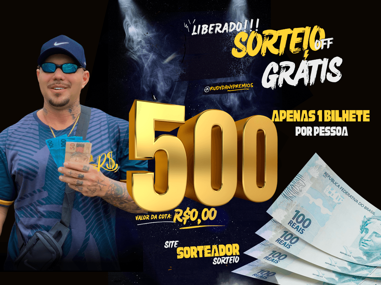 Ação Grátis R$ 500,00 no Pix