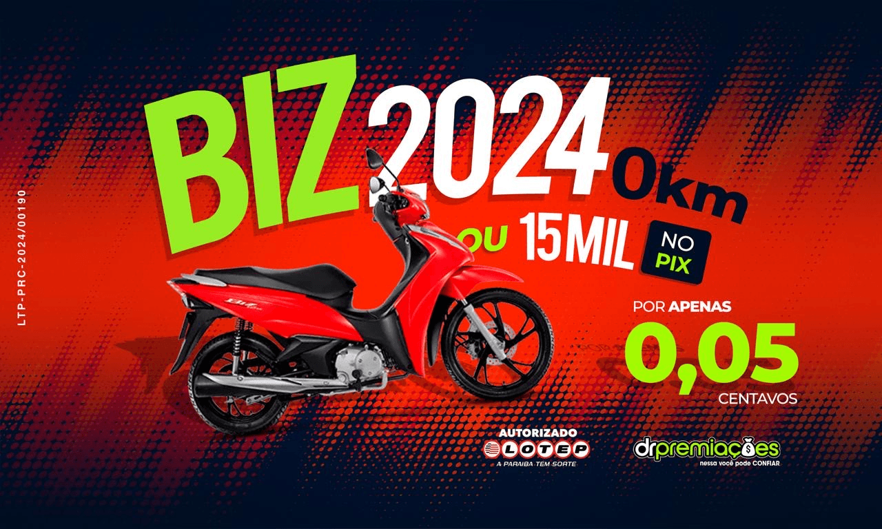 HONDA BIZ 2024 ZERO KM OU 15 MIL NO PIX