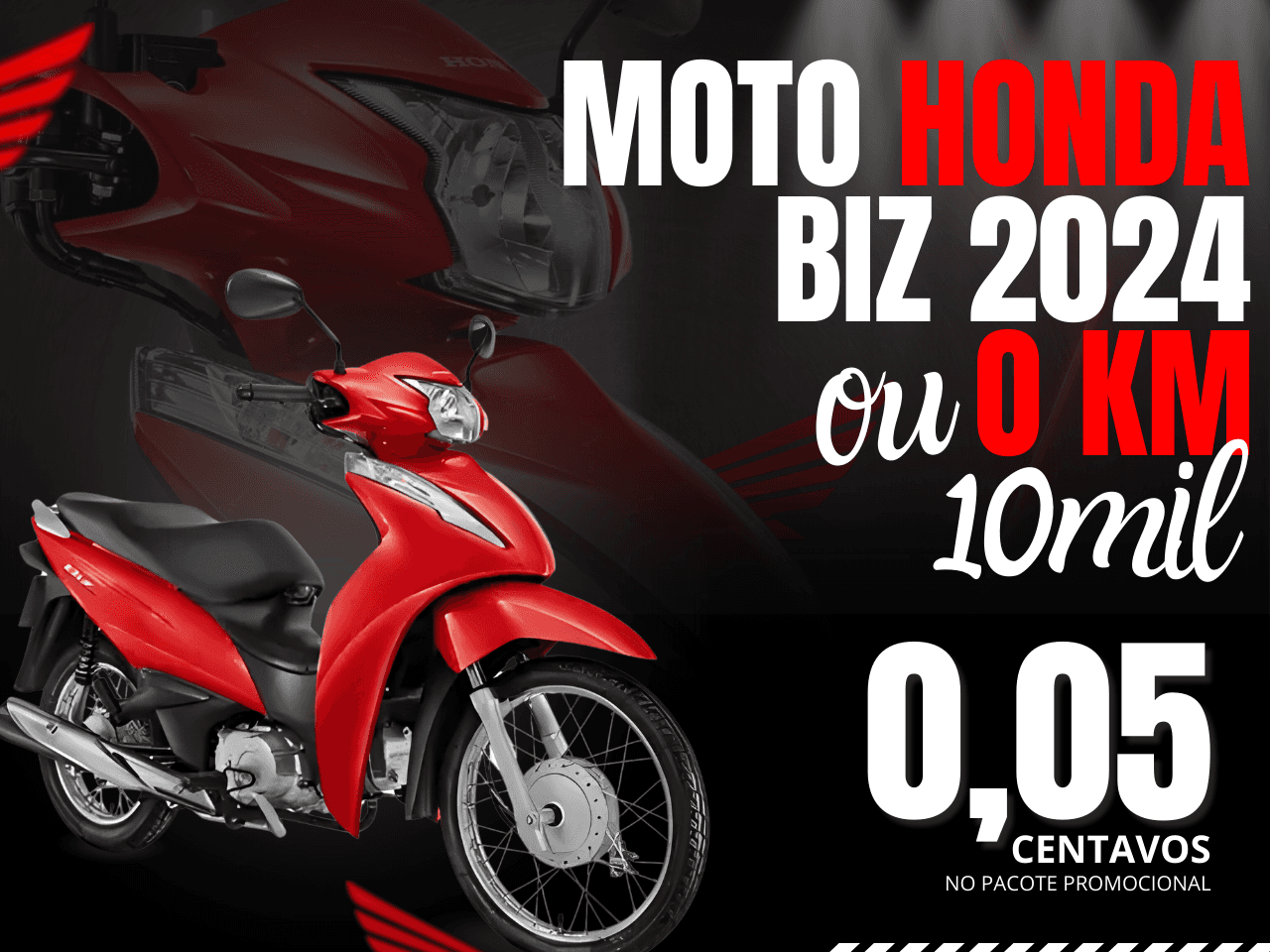 HONDA BIZ 0km 2024 ou 10 M!L NO P!X