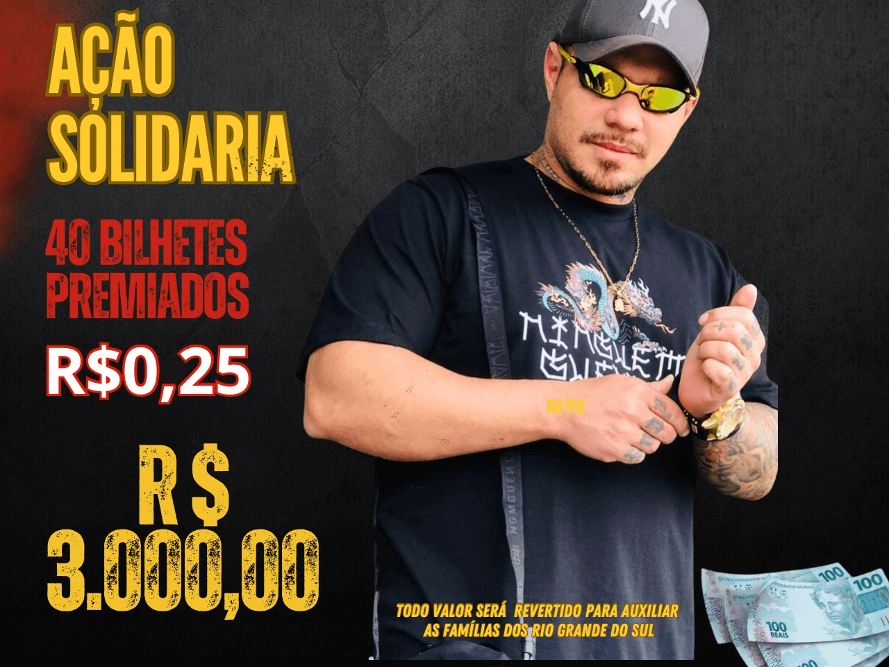 💰Ação especial R$ 3.000,00 + 40 bilhetes premiados!