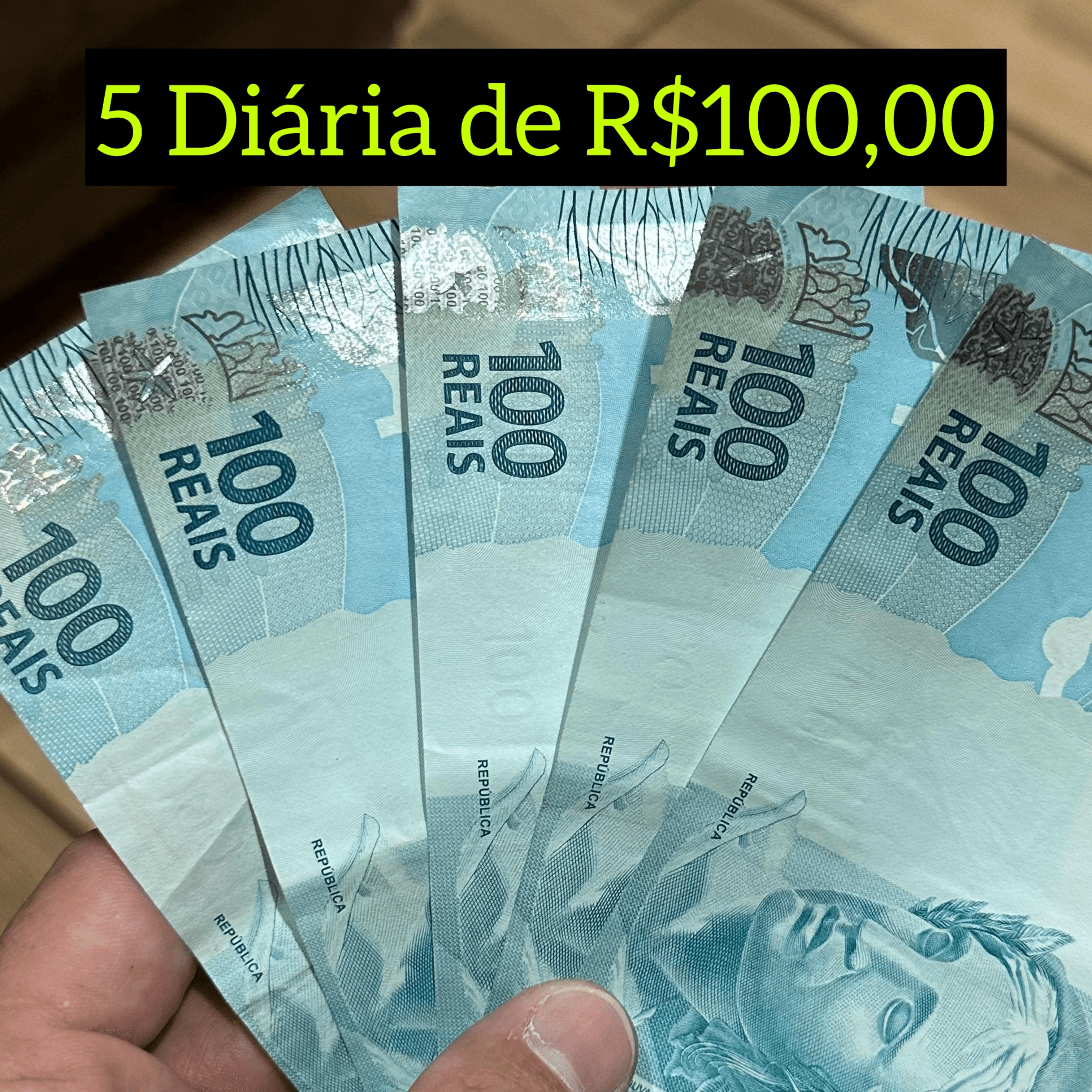 5 DIÁRIA DE R$ 100,00 N0 PlX 12/06/2024 LOTERIA FEDERAL