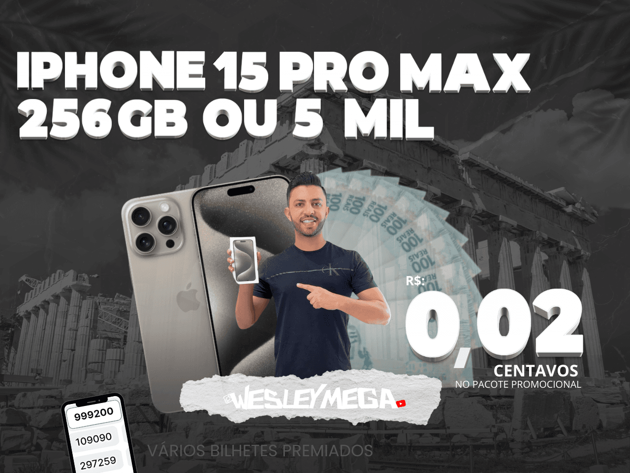 IPHONE 15 PRO MAX 256GB OU 5 MIL NO PIX