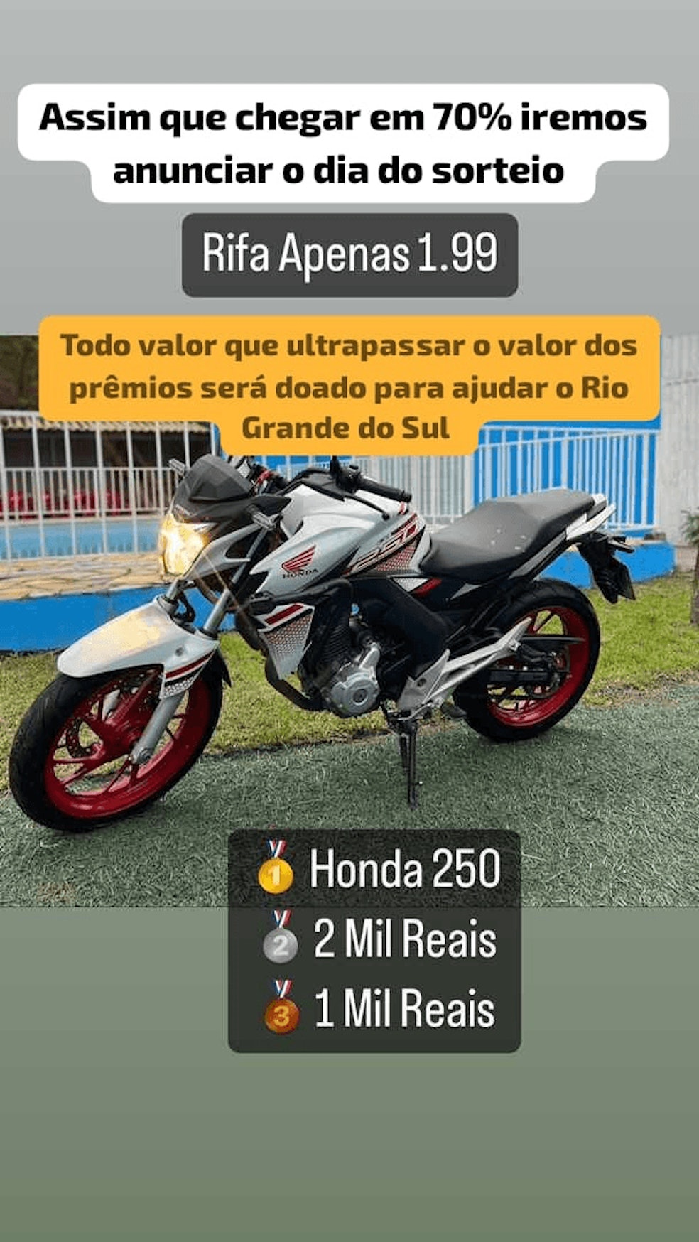 Honda CB250F TWISTER CBS - Arrecadação Rio Grande do Sul