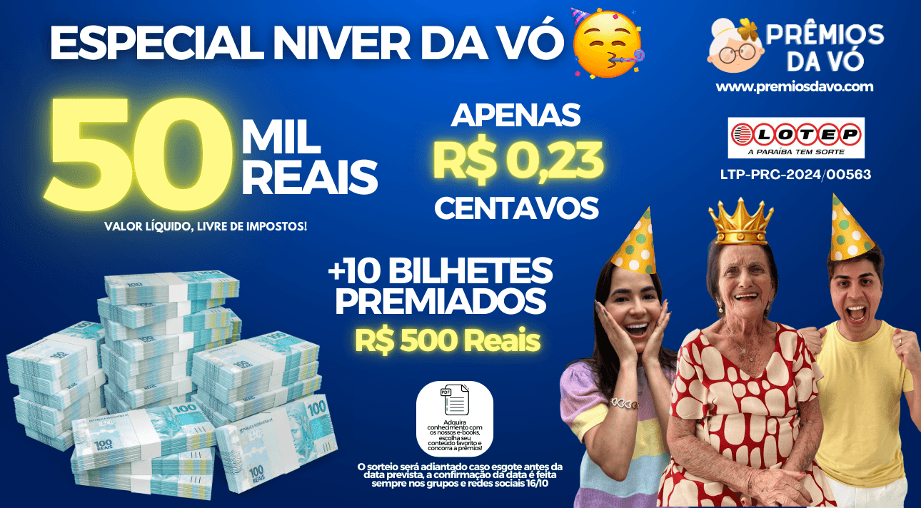 R$ 50 MIL REAIS PODE SER SEU 😱 POR R$ 0,23 CENTAVOS