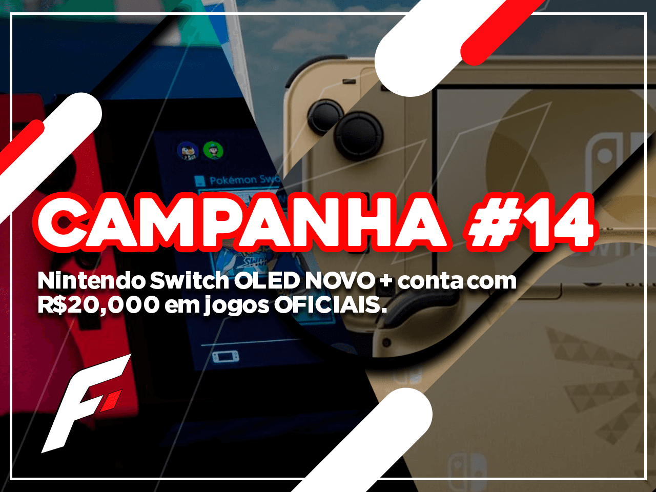 [Campanha #14] Nintendo Switch OLED NOVO + Conta com R$20,000 em jogos OFICIAL.