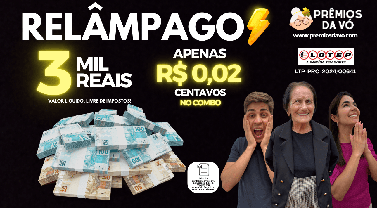 R$ 3 MIL REAIS 😱 POR R$ 0,02 CENTAVOS NO COMBO