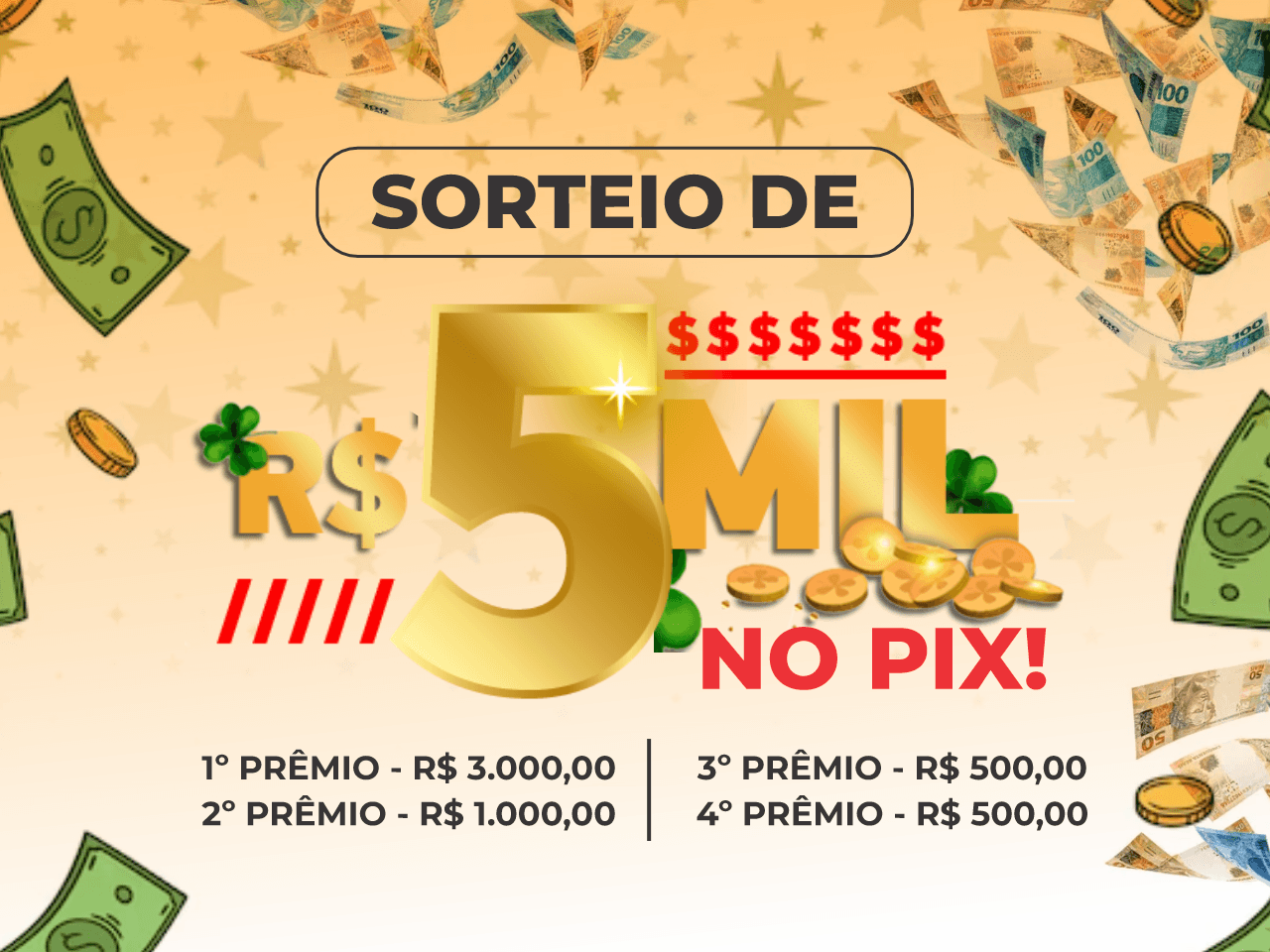 Sorteio de R$ 5 Mil no PIX