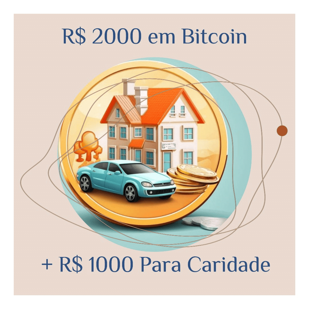 Loteria Bitcoin 079 R$ 2000 em bitcoin + R$ 1000 Para Caridade