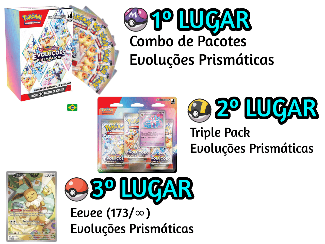 Rifa #004 I Combo de Boosters - EVOLUÇÕES PRISMÁTICAS
