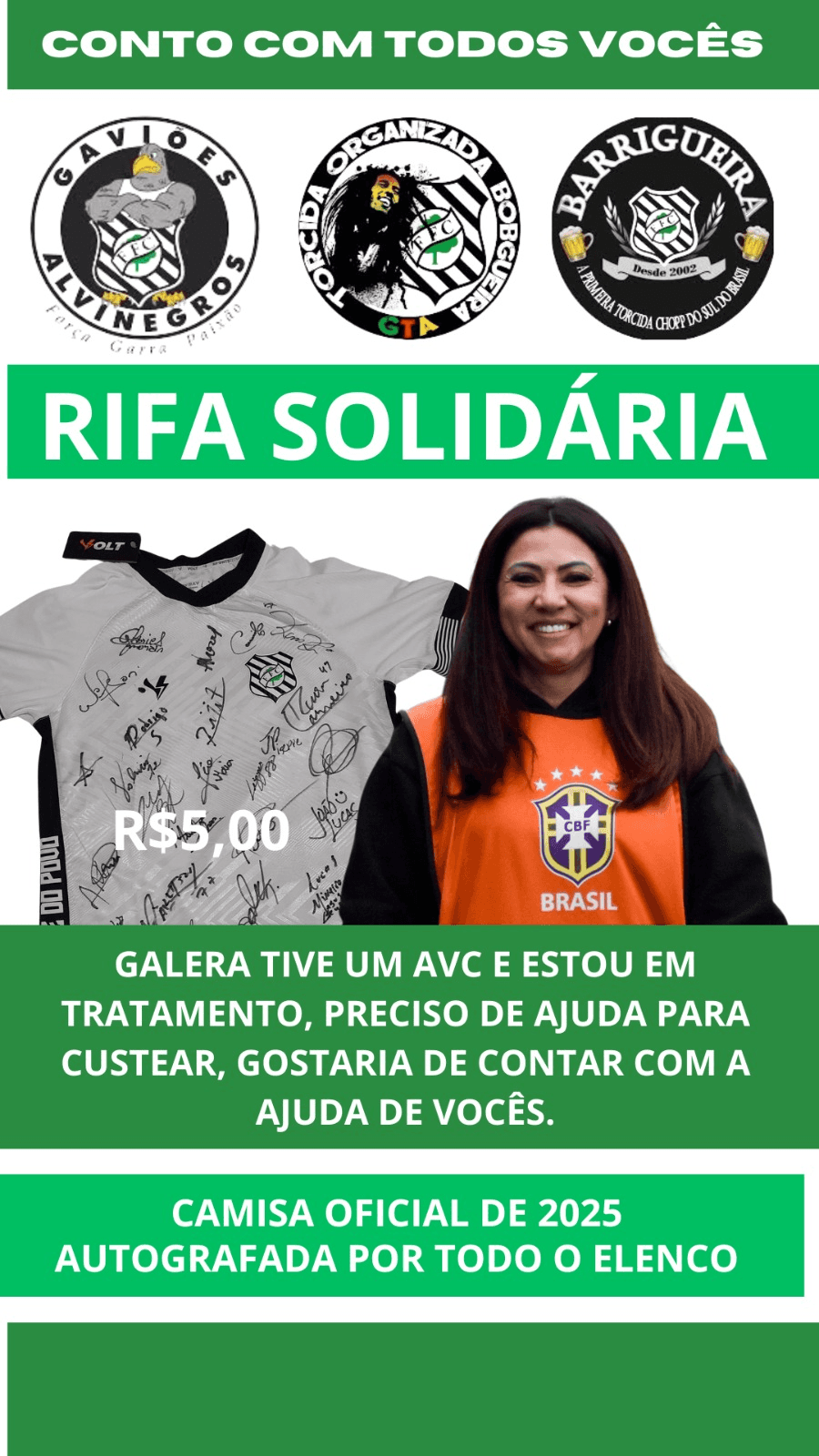 CAMISA FIGUEIRENSE OFICIAL e CRIS BARROS