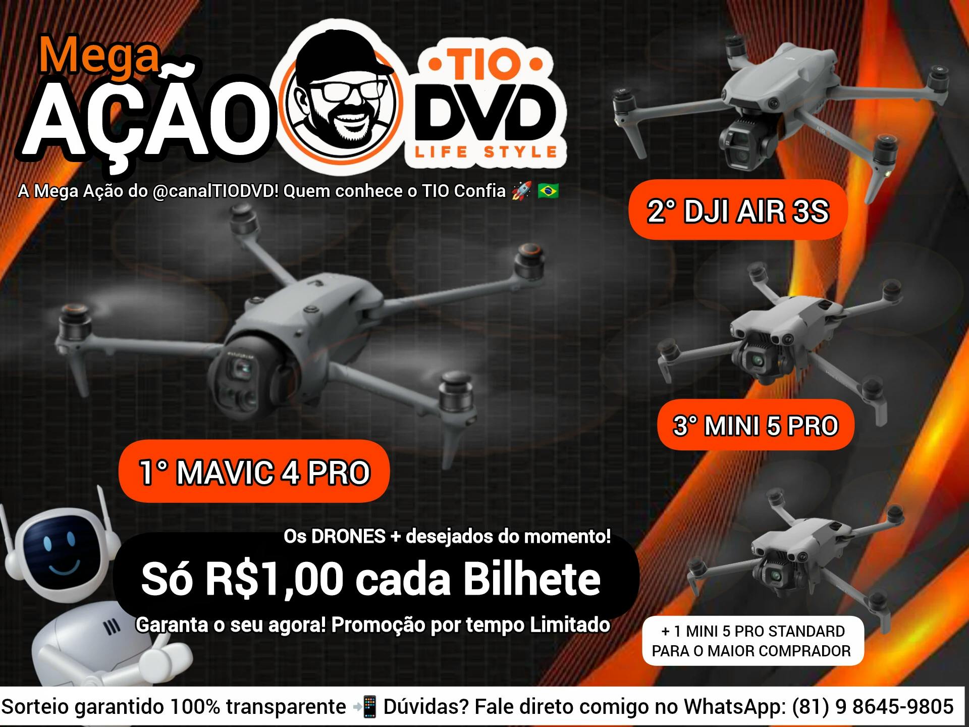 MEGA AÇÃO DO @canalTIODVD — 13 anos no YouTube! Quem conhece o TIO, confia 🇧🇷🚀