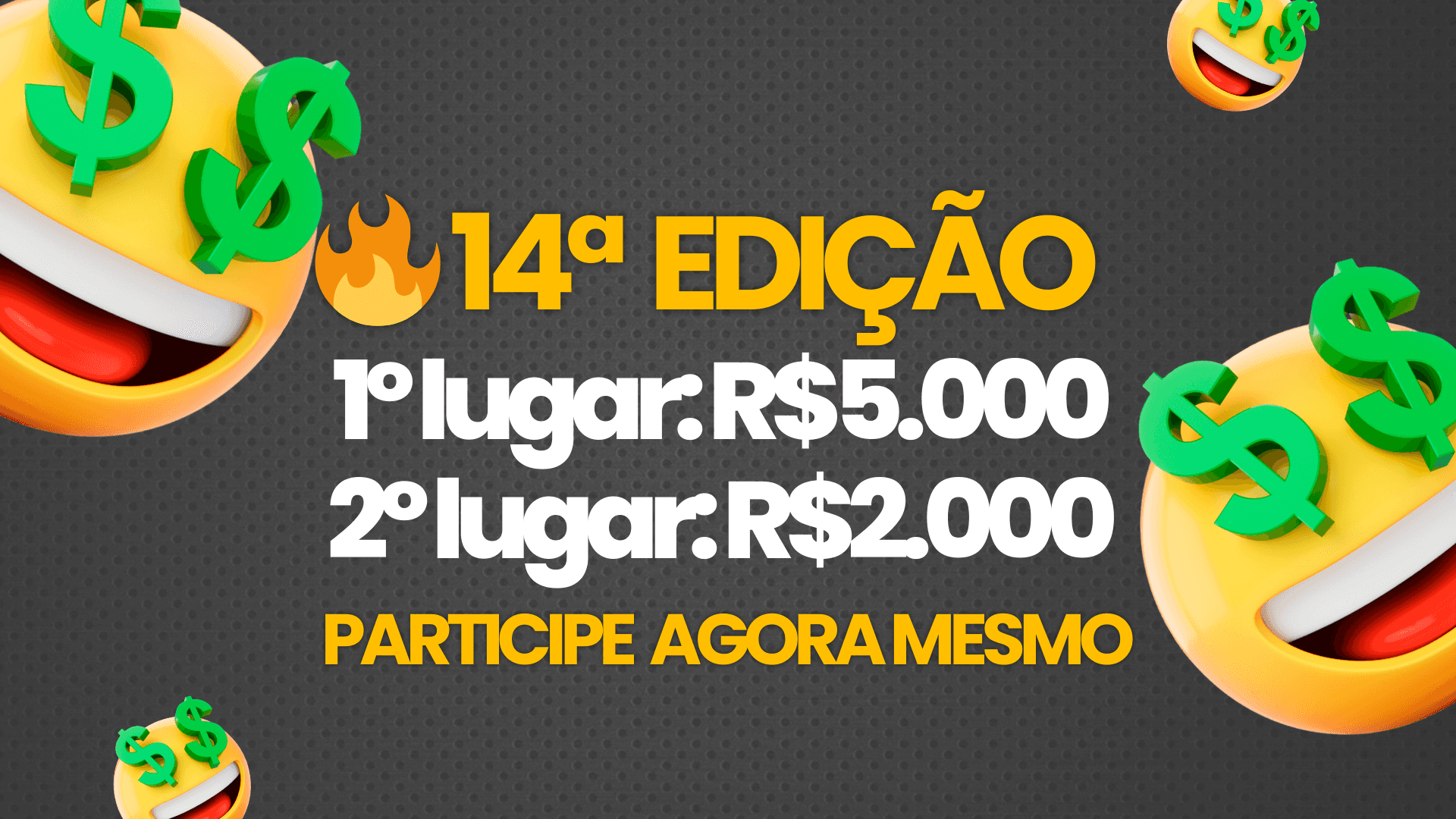 🎯 14ª EDIÇÃO – SORTEIO DO TIO RENATO 💰 R$ 5.000,00 para o 1º lugar + R$ 2.000,00 para o 2º!
