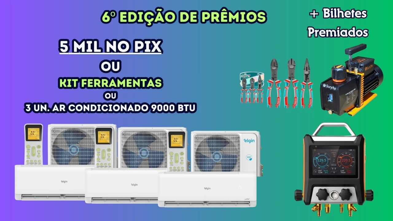 6º Edição - 5 MIL NO PIX ou KIT FERRAMENTAS ou Ar Condicionado