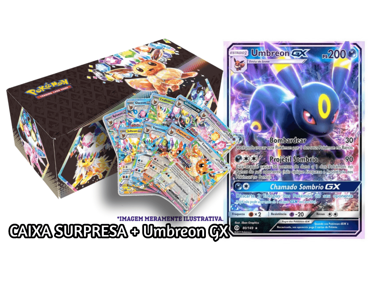 RIFA #003 ┃ CAIXA SUPRESA EVOLUÇÕES PRISMÁTICAS + Umbreon GX