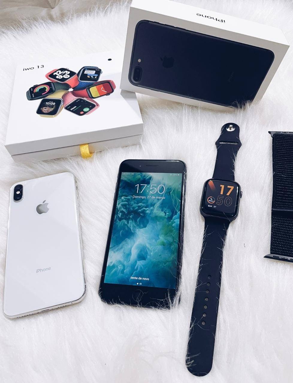 1 iPhone XS MAX , 1 IPhone 7 Plus + Smartwatch IWO 13