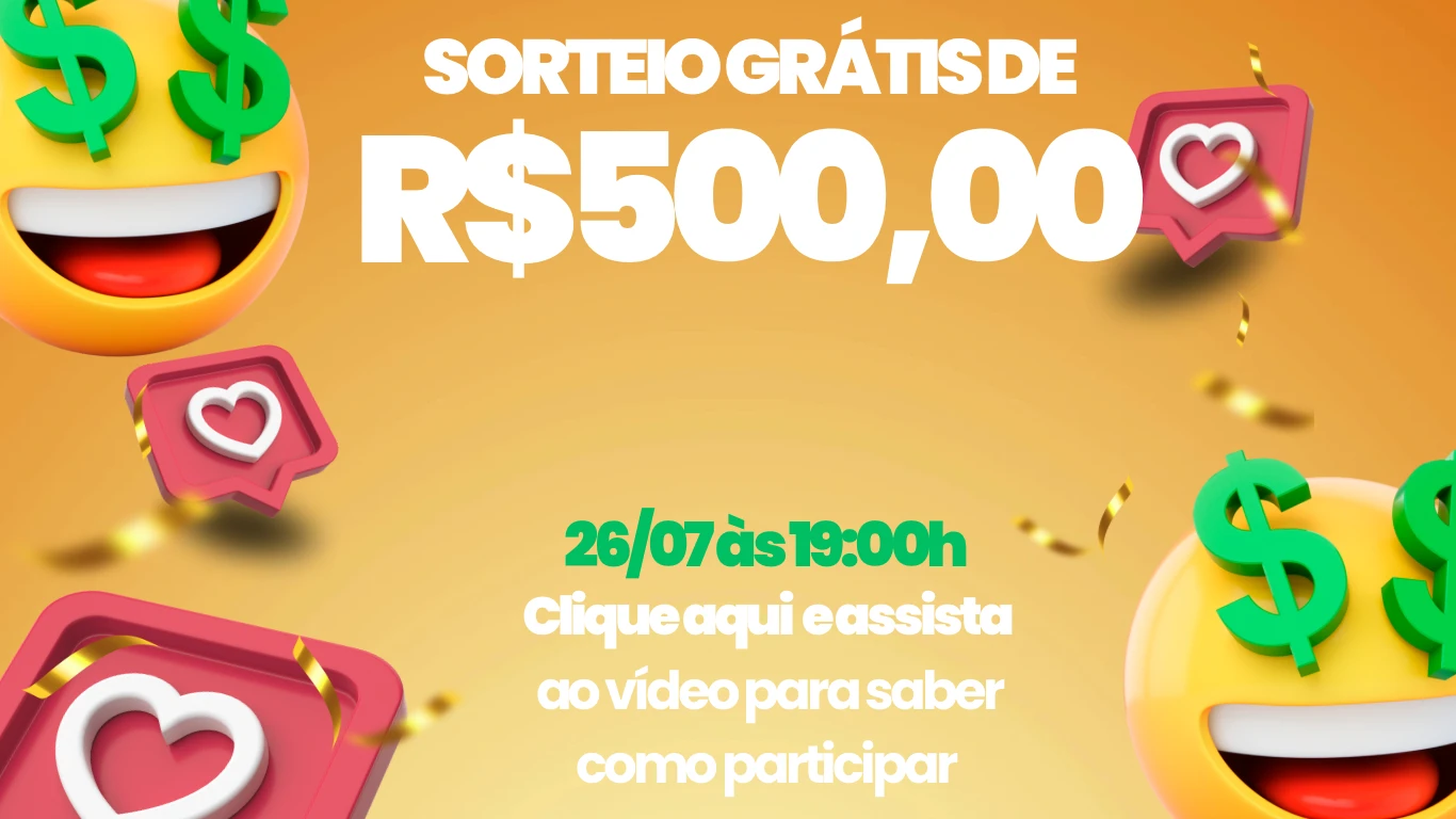 🎁 SORTEIO GRÁTIS de R$ 500,00! (ASSISTA AO VIDEO) Exclusivo pra quem tá no grupo do Tio Renato! 🔥