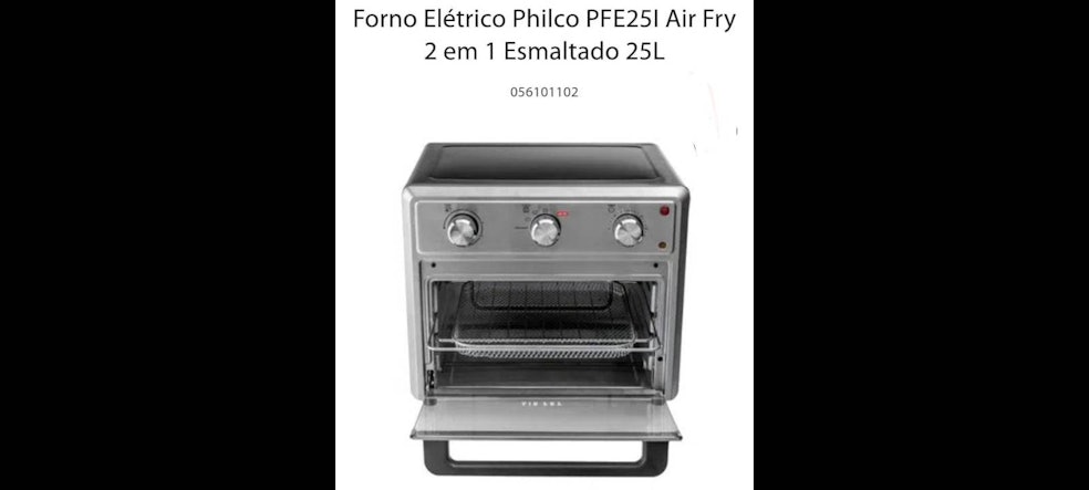 Ação Entre Amigos do BANCO JAE- Forno Elétrico+Air Fryer Philco 25L 2 em 1+PIX